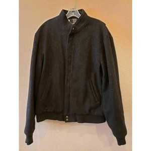 Woolrich Tweed Black Lined Zipper Snap Jacket